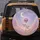 Rose Blossom Crescent Moon Cosmic Dust Star Trails Nebulae - Celestial Home Decor Gift Spare Tire Cover - 5