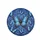 Morpho Blue Butterfly Rococo Floral Swirls - Home Decor Gift for Butterfly Lovers Spare Tire Cover - 4
