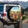 Jubilant Golden Retrievers Sunglasses Verdant Hills Vista - Outdoor Dog Lover Gift Spare Tire Cover - 3