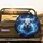 Majestic White Bull Head Lightning Electric Blue Cosmic Nebula - Wildlife Lover Gift Spare Tire Cover - 2