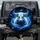 Majestic White Bull Head Lightning Electric Blue Cosmic Nebula - Wildlife Lover Gift Spare Tire Cover - 1