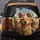 Smiling Golden Retriever Dog Group - Sunny Road Trip Adventure Gift for Dog Lovers Spare Tire Cover - 5
