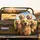 Smiling Golden Retriever Dog Group - Sunny Road Trip Adventure Gift for Dog Lovers Spare Tire Cover - 2