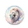 Majestic White Lion Head Magenta Eyes Turquoise Nose Pastel Sky - Wildlife Lover Gift Spare Tire Cover - 4