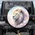 Majestic White Lion Head Magenta Eyes Turquoise Nose Pastel Sky - Wildlife Lover Gift Spare Tire Cover - 1