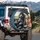 Grey Poodle Golden Retriever Puppies Car Road Trip - Dog Lover Gift Spare Tire Cover - 3