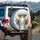 Intimate Skeletons Rose Crowns Sky Clouds - Eternal Love Gift for Couples Spare Tire Cover - 3