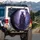 Skeletal Figure Scythe Purple Flora Moon Forest - Fantasy Lover Gift Spare Tire Cover - 3
