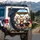 Happy Fluffy Bichon Frise Dog Family Road Trip - Vehicle Accessory for Dog Lovers Spare Tire Cover - 3