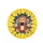 Cheerful Brown Monkey Vibrant Yellow Fractured Surface - Wildlife Lover Gift Spare Tire Cover - 4