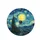 Towering Cypress Tree Swirling Sky Glowing Moon Radiant Stars Village Hills - Home Decor Gift Spare Tire Cover - 4