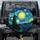 Towering Cypress Tree Swirling Sky Glowing Moon Radiant Stars Village Hills - Home Decor Gift Spare Tire Cover - 1