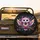 Large-Eyed Owl on Branch Cosmic Bubble Confetti - Fantasy Lover Gift for Owl Lover Spare Tire Cover - 2