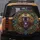 Roaring Bear Gold Filigree Cosmic Nebula - Wildlife Lover Gift Spare Tire Cover - 5