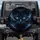 Piercing Luminous Electric Blue Feline Eyes Dark Fur - Wildlife Cat Lover Gift Spare Tire Cover - 1