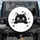 Black Cat Large Round White Eyes Peeking Paw Prints - Cat Lover Everyday Gift Spare Tire Cover - 1