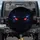 Menacing Red Eyes Electric Blue Light Angular Brow Ridges Dark Energy - Car Decor Gift Spare Tire Cover - 1