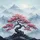 Cherry Blossom Tree Petals Mountain Peaks Full Moon - Scenic Outdoor Lover Gift Spare Tire Cover - 6