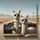 Alpacas Vintage Car Desert Highway - Road Trip Gift for Alpaca Lover Spare Tire Cover - 6