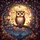 Owl Full Moon Autumn Leaves Castle Stars Lantern - Nature Lover Gift Spare Tire Cover - 6