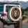 Majestic Lion Head Golden Mane Swirling Tendrils Ornate Forehead Pattern - Wildlife Lover Gift Spare Tire Cover - 3