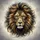 Majestic Lion Head Golden Mane Swirling Tendrils Ornate Forehead Pattern - Wildlife Lover Gift Spare Tire Cover - 6