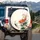 Majestic Koi Fish Lotus Flowers Aquatic Scene - Serene Home Decor Gift for Zen Enthusiasts Spare Tire Cover - 3