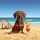 Dachshund Dog Sunglasses Beach Cocktail - Summer Road Trip Gift Spare Tire Cover - 6