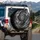 Eastern Dragon Snarling Intricate Scales Grayscale Sky Stars - Adventure Lover Gift Spare Tire Cover - 3