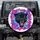 Roaring Black Panther Head Yellow Eyes Pink Tongue Silver Earring - Wildlife Lover Gift Spare Tire Cover - 1