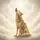 Golden Wolf Howling Celestial Moon - Wildlife Lover Gift Spare Tire Cover - 6