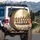 Seven Tan Brown Chihuahua Dogs Blue Collar - Home Decor Gift for Dog Lover Spare Tire Cover - 3