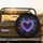 Luminous Scribbled Hearts Gradient Outline - Road Trip Style Spare Tire Cover - 2