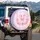 Light Pink Butterfly Rose White Flowers Lavender Blush - Home Decor Gift Spare Tire Cover - 3