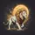 White Lion Golden Mane Sun Celestial Dust Charcoal Background - Wildlife Lover Gift Spare Tire Cover - 6