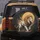 White Lion Golden Mane Sun Celestial Dust Charcoal Background - Wildlife Lover Gift Spare Tire Cover - 5