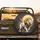 White Lion Golden Mane Sun Celestial Dust Charcoal Background - Wildlife Lover Gift Spare Tire Cover - 2