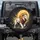 White Lion Golden Mane Sun Celestial Dust Charcoal Background - Wildlife Lover Gift Spare Tire Cover - 1