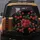 Botanical Red Cherry Clusters Green Leaves Black Field - Everyday Display Spare Tire Cover - 5