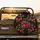 Botanical Red Cherry Clusters Green Leaves Black Field - Everyday Display Spare Tire Cover - 2