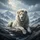 Majestic Alpha White Lion Snow Peak Mountains - Wildlife Lover Gift for Lion Lover Spare Tire Cover - 6