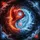 Phoenix Dragon Yin-Yang Symbol Fire Ice Cosmic Energy - Fantasy Lover Gift Spare Tire Cover - 6