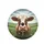 Friendly Brown Cow Wildflower Meadow - Farmhouse Decor Gift for Cow Lover Spare Tire Cover - 4