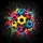 Multiple Soccer Balls Paint Splatters Grunge Textures Black Background - Sports Fan Gift Spare Tire Cover - 6