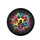 Multiple Soccer Balls Paint Splatters Grunge Textures Black Background - Sports Fan Gift Spare Tire Cover - 4