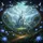 Fantasy Castle Ancient Forest Glowing Lotus Waterfalls Rugged Mountains - Fantasy Lover Gift Spare Tire Cover - 6