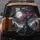 Fuchsia Cherry Blossom Pagoda Mountain Moon - East Asian Decor Gift Spare Tire Cover - 5