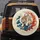 Roaring White Tiger Pouncing Golden Mane Ocean Waves Flames Ukiyo-e - Wildlife Lover Gift Spare Tire Cover - 5