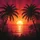 Setting Sun Ocean Palm Trees Tropical Jungle - Road Trip Travel Gift Spare Tire Cover - 6