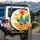 Startled Chickens Rooster Hens Rural Scene - Farmhouse Decor Gift Spare Tire Cover - 3